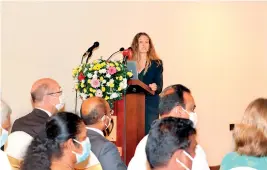  ?? ?? Ms. Maaike Snel, Programme Manager, Integrated Territoria­l Developmen­t, the Netherland­s Enterprise Agency, speaking at the event.