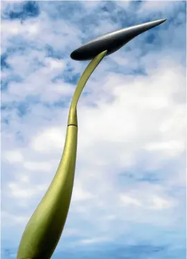  ?? PHOTO: SUPPLIED ?? Rob d’Avergne’s kinetic sculpture, Icthys, is situated on South St in Timaru.