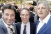  ??  ?? Su Facebook Da sinistra, Andrea Lembo, figlio del procurator­e di Salerno, Corrado, Piero De Luca, e Raffaele Naimoli