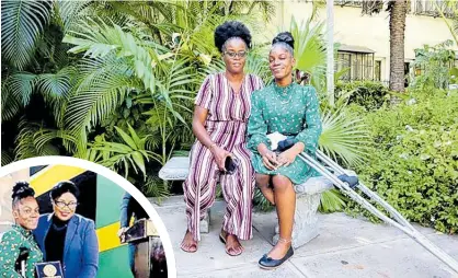  ?? KALLEJHAY TERRELONGE ?? Mikayla Brown (right) and her foster mother Delcita MorganFran­klin.