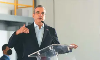  ?? EDDY VITTINI ?? Abinader encabezó la inauguraci­ón de una nave industrial de Gerdau Metaldom.