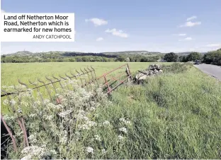  ??  ?? Land off Netherton Moor Road, Netherton which is earmarked for new homes
ANDY CATCHPOOL