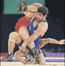  ?? GETTY IMAGES ?? Sushil (in blue) has had fitness issues in recent months.