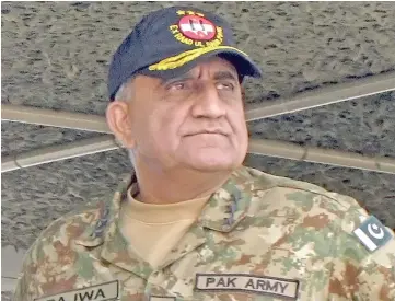  ??  ?? General Qamar Javed Bajwa, Pakistan new army chief.