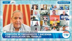  ?? PRENSA DIPUTADOS ?? POSTURAS. Sergio Palazzo (Bancaria) fue uno de los oradores.