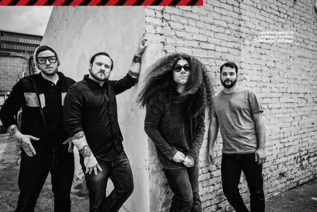  ??  ?? COHEED AND CAMBRIA, L-R: JOSH EPPARD, TRAVIS STEVER, CLAUDIO SANCHEZ, ZACH COOPER.