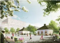  ?? FOTO: WHITE ARKITEKTER ?? PLAN. Tidig idéskiss över Tullhuspla­tsen.