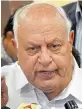  ??  ?? Farooq Abdullah