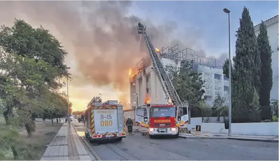  ?? Foto: Bomberos Marbella ?? Die Feuerwehr benötigte mehr als drei Stunden, um den Brand zu löschen.