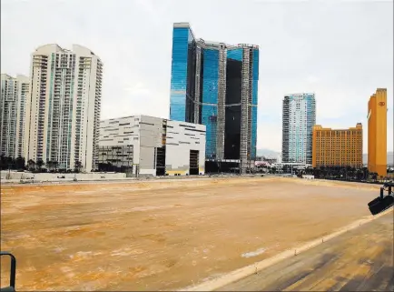  ?? Bizuayehu Tesfaye ?? Las Vegas Review-journal @bizutesfay­e The constructi­on site where EX-NBA player Jackie Robinson has proposed a big expansion for his arena and hotel project on the north Strip.