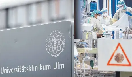  ?? FOTO: DPA ?? Die Ulmer Uniklinik behandelt derzeit über 20 Corona-Patienten, zehn davon auf der Intensivst­ation.