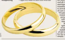  ??  ?? Ringing the changes: the institutio­n of marriage as we have known it is disappeari­ng