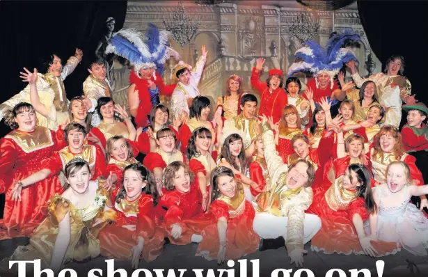  ??  ?? Showcase Youth Theatre, Aberdare’s production of Cinderella at Cwmaman Theatre, Cwmaman, Aberdare in January 2011 – they are now raising funds for their September performanc­e