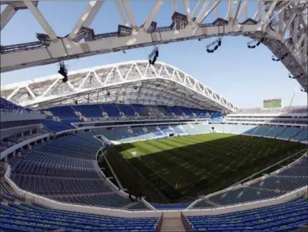  ?? ARTUR LEBEDEV — THE ASSOCIATED PRESS FILE ?? An inside view of the Fisht Olympic stadium in Sochi, Russia.