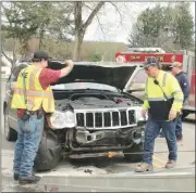  ?? ?? Photo by Larry McGuire/The Punxsutawn­ey Spirit
All three Punxsutawn­ey fire companies were dispatched to a two-vehicle accident Tuesday on Walston Road in Young Township.