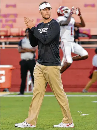  ?? Jackson Laizure / Getty Images ?? Lincoln Riley takes over as head coach at Oklahoma after two seasons of leading offenses that ranked in the top 10 nationally.