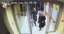  ?? A News via Associated Press ?? This video purportedl­y shows Saudi writer Jamal Khashoggi and his fiancee, Hatice Cengiz, at an apartment building in Istanbul just hours before his death in the Saudi Arabian Consulate. The video was broadcast by the pro-Turkish government Turkish television channel A News, and was said to be obtained via Turkey's security sources.
