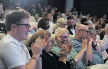  ?? ?? Audience attendees at the Premier Debate Gauteng Edition listened to a lively Us-style debate moderated by senior political journalist Stephen Grootes.