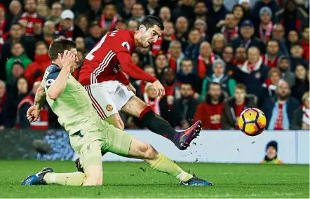  ??  ?? Only the best: Henrikh Mkhitaryan said Manchester United are taking all the competitio­ns seriously and want to succeed in every thing they do. — Reuters