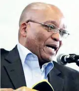  ??  ?? South African President Jacob Zuma