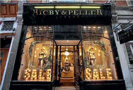  ?? PHOTO: GETTY IMAGES ?? Lingerie retailer Rigby &amp; Peller is seen with its royal warrant removed on Hans Rd in Knightsbri­dge, London.