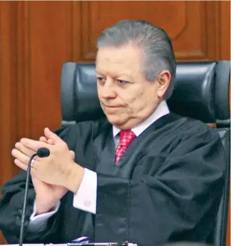  ??  ?? Arturo Zaldívar Lelo de Larrea, presidente de la Suprema Corte de Justicia