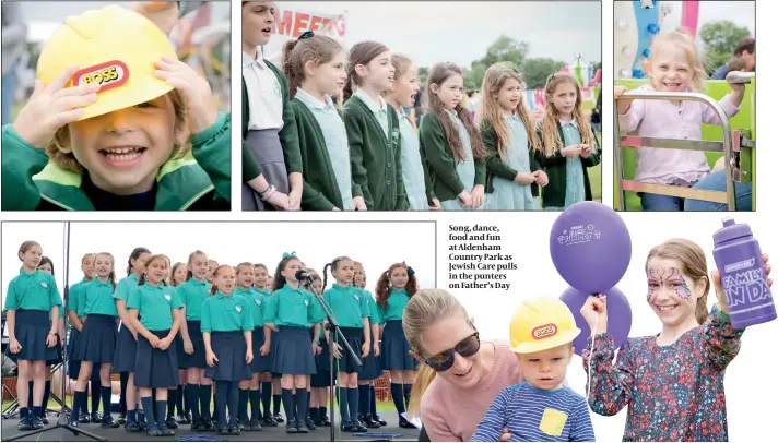  ??  ?? Song, dance, food and fun at Aldenham Country Park as Jewish Care pulls in the punters on Father’s Day