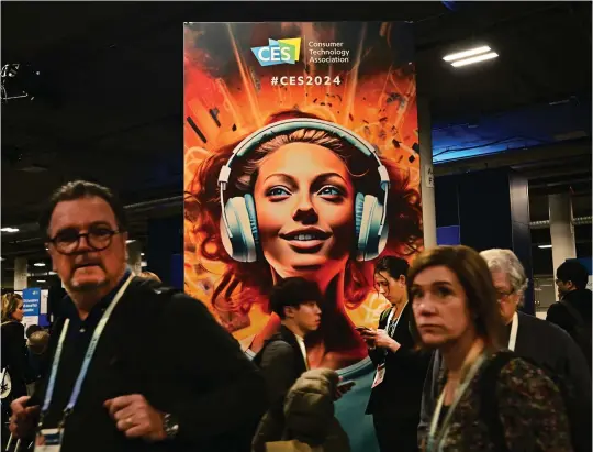  ?? Photo by Frederic J. BROWN / AFP ?? People attend the Consumer Electronic­s Show (CES) in Las Vegas, Nevada on January 10, 2024.
