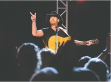  ??  ?? Country music star Paul Brandt is one of a long line of musical talents who have headlined the annual The Beat Goes On Gala.