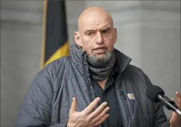  ?? Emily Matthews/Post-Gazette ?? Lt. Gov. John Fetterman is running in the competitiv­e Senate Democratic primary. Gov. Tom Wolf says he will not endorse Mr. Fetterman or anyone else in the race.