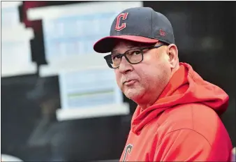  ?? PHIL LONG/AP PHOTO ?? In this Oct. 16, 2022, file photo, Cleveland Guardians manager Terry Francona looks on from the dugout before Game 4 of an AL Division Series against the New York Yankees in Cleveland.
