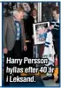  ?? ?? Harry Persson hyllas efter 40 år i Leksand.