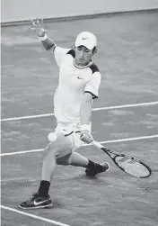  ?? GUSTAVO VALIENTE Sipa USA ?? Shang Juncheng returns the ball to Corentin Moutet during the first round of the Madrid Open.