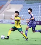  ??  ?? Action from the match between Seeb and Al Nasr clubs on Wednesday