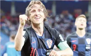  ?? Croatia captain and inspiratio­nal player, Lucas Modric ??