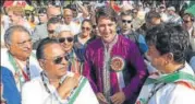  ?? COURTESY: CANADA PMO ?? Canadian Prime Minister Justin Trudeau at the India Day Parade in Montreal on Sunday.