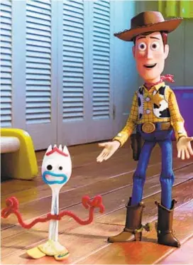  ?? Disney/Pixar ?? WOODY befriends Forky for the sake of his new kid, Bonnie.