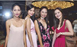  ??  ?? (From left) Jean Dalida, Christina Cruz, Justine Galang and Chessica Mirasol.