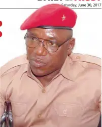  ?? Saturday, June 30, 2017 ?? Barrister Solomon Dalung