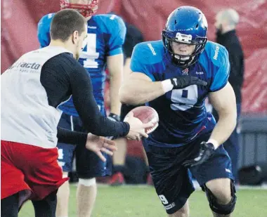  ?? JOHN MAHONEY/ THE GAZETTE ?? The dream of a pro career remains alive for Alexandre Dupuis from the UdeM Carabins as he heads to the national combine.