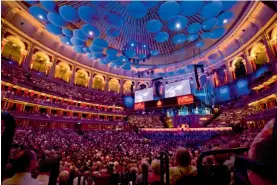  ??  ?? The Gallery at the top of London’s Royal Albert Hall stretches more than 250 metres