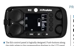  ??  ?? The B2’s control panel is logically designed. Push-buttons along the right relate to the correspond­ing displays in the LCD panel.