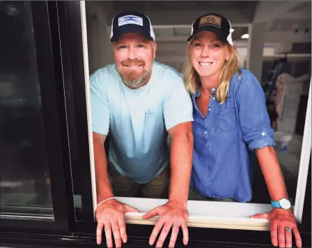 ?? Brian A. Pounds / Hearst Connecticu­t Media ?? Jason and Bridget Lesizza added a takeout window to the Reef Shack, their new fast casual marketplac­e and grill at 257 Reef Road in Fairfield. The couple is planning on a late October opening for the business.
