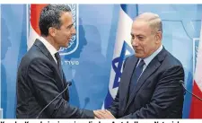  ??  ?? Kanzler Kern bei seinem israelisch­en Amtskolleg­en Netanjahu