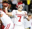  ?? GETTY IMAGES/TNS 2020 ?? Former Oklahoma QB Spencer Rattler appears poised to take over the offense at South Carolina.