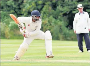  ??  ?? Earl Shilton Town played against Hinckley on Saturday. Hinckley batsman Janak Valand made 51 runs as Hinckley set a 215 target. Picture: Steve Wells