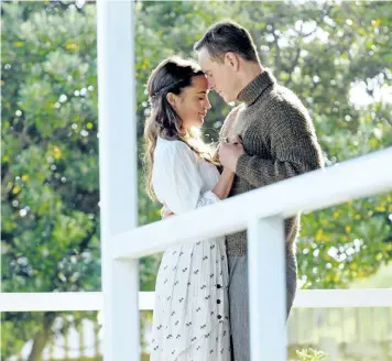  ?? DAVID RUSSO/DREAMWORKS II VIA AP ?? Alicia Vikander, left, and Michael Fassbender in a scene from The Light Between Oceans.