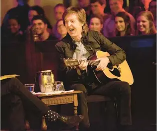  ?? PHOTOGRAPH­Y SCOTT COOK ?? Paul McCartney talked to students at Rollins College about creativity, music and his career in 2014.