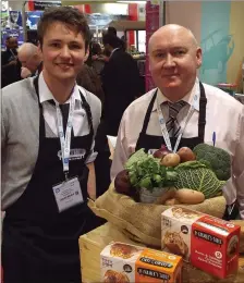  ??  ?? Michael O’Riordan and David Doherty of ‘The Farmers Table’ pictured at the recent IFE 2015, ExCeL internatio­nal trade showcase in London. Photoy: David Kelly