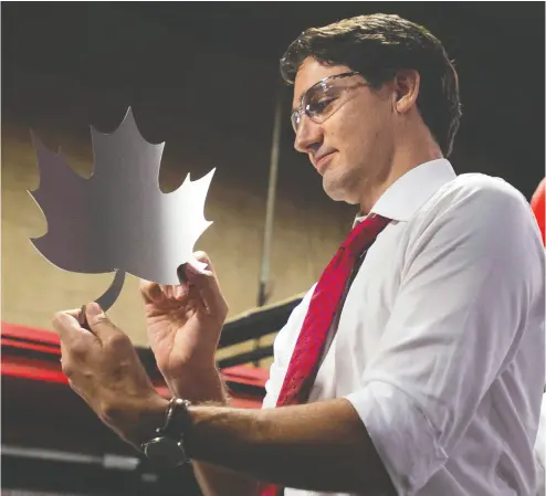  ?? ADRIAN Wyld
/ THE CANADIAN PRESS FILES ?? Prime Minister Justin Trudeau “has a long trail of such unfortunat­e events and, again, we all know it. From the Aga
Khan vacation to Snc-lavalin to blackface and the Kokanee grope...” writes John Robson.